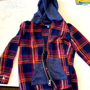 Flannel long-sleeves hoodie from Andy & Evan